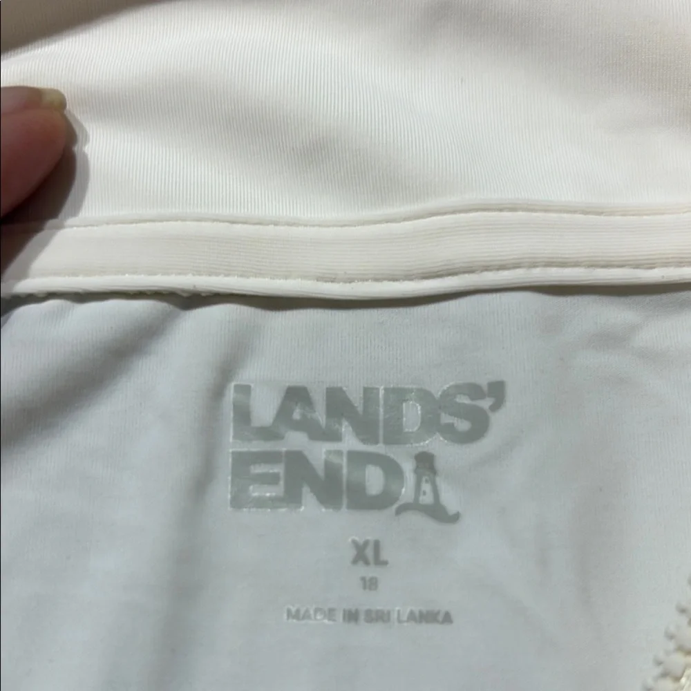 530 Lands' End Women's Lightweight Cream Jacket - Picture 3 of 4